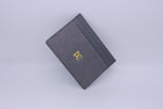 Caiman Leather Card Holder - Grey